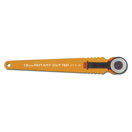 Orange rotary cutter on a white background
