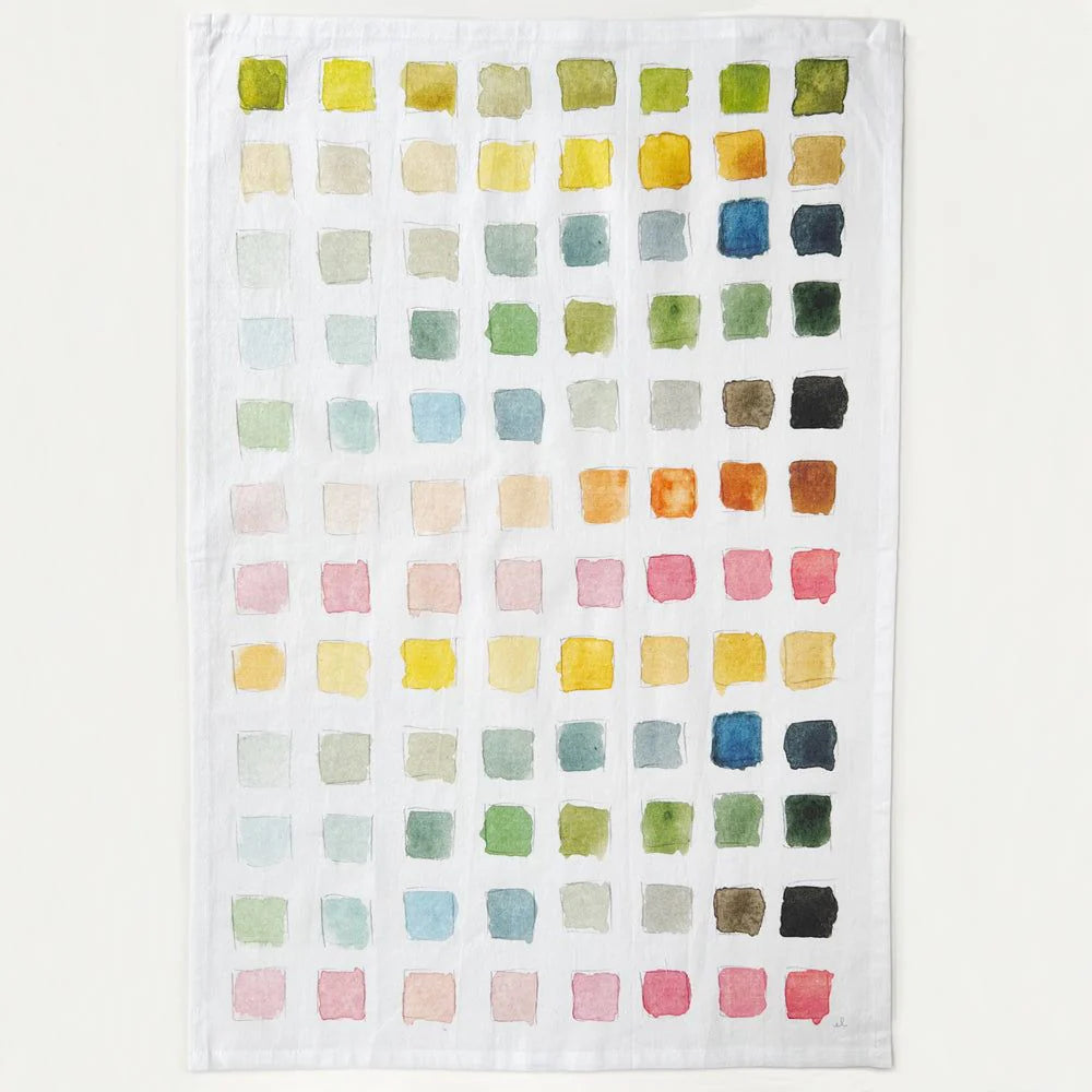 Color swatch pattern on a white background