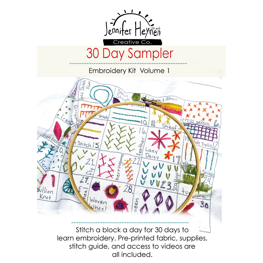 Jennifer Jangles Jennifer Jangles 30 Day Embroidery Sampler Kit original product photograph