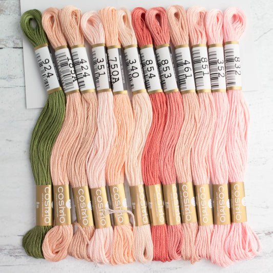 COSMO The Stitchery Floss Pack – Peaches & Cream (12 Skeins) product image