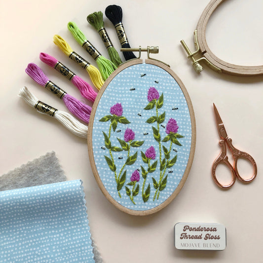 MCreativeJ Bees Among Clover Embroidery Kit original product photograph