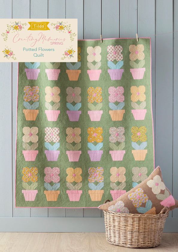 Tilda Creating Memories Spring Potted Flowers Quilt project inspiration