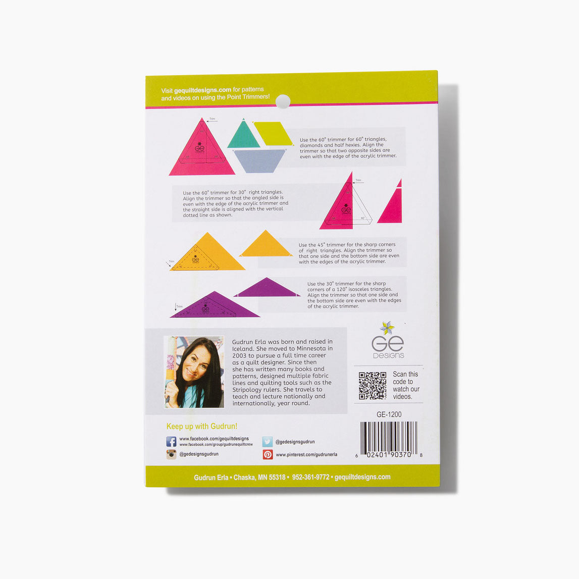 GE Designs GEasy Point Trimmers — Triangle Point Trimming Tool for Stripology Rulers