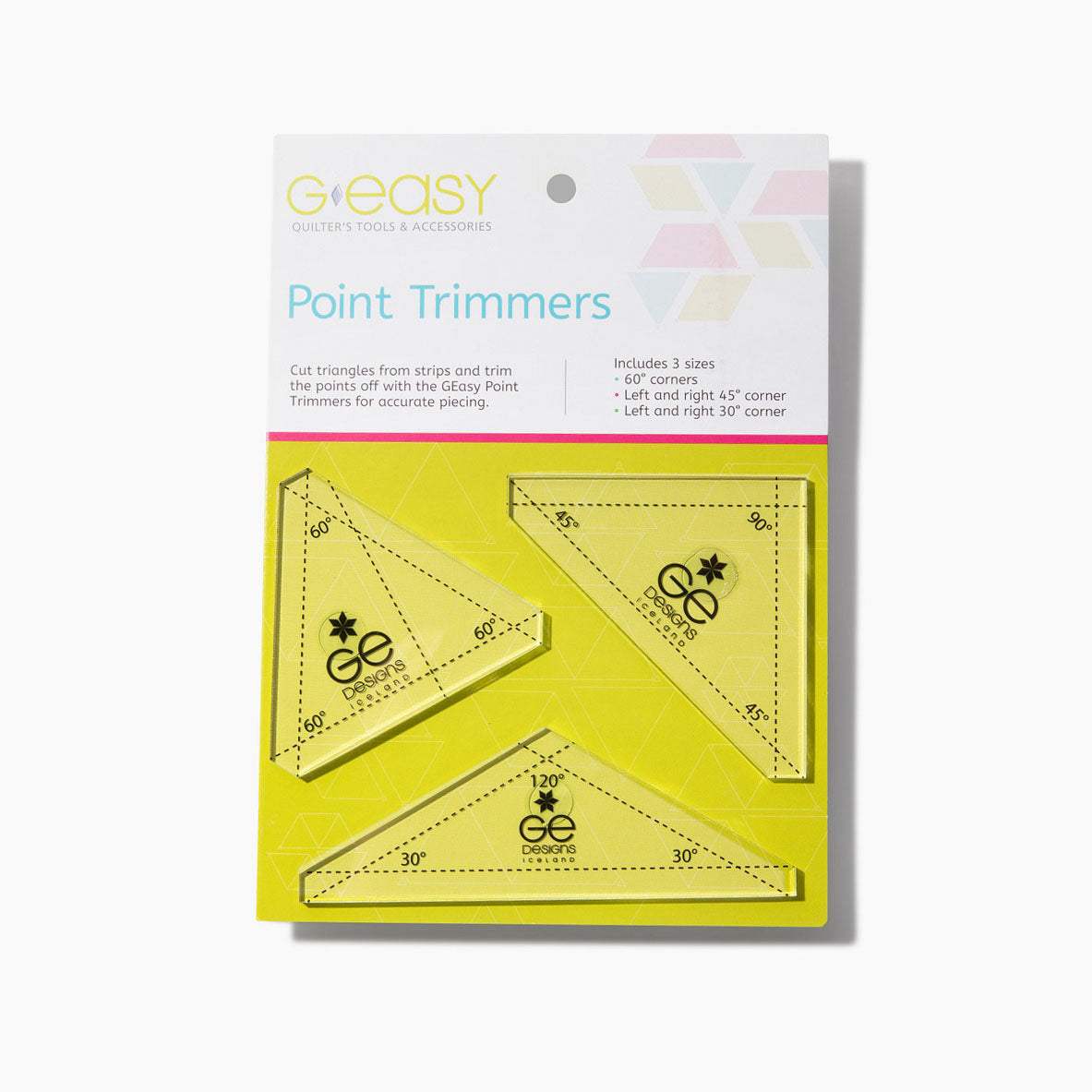 GE Designs GEasy Point Trimmers — Triangle Point Trimming Tool for Stripology Rulers