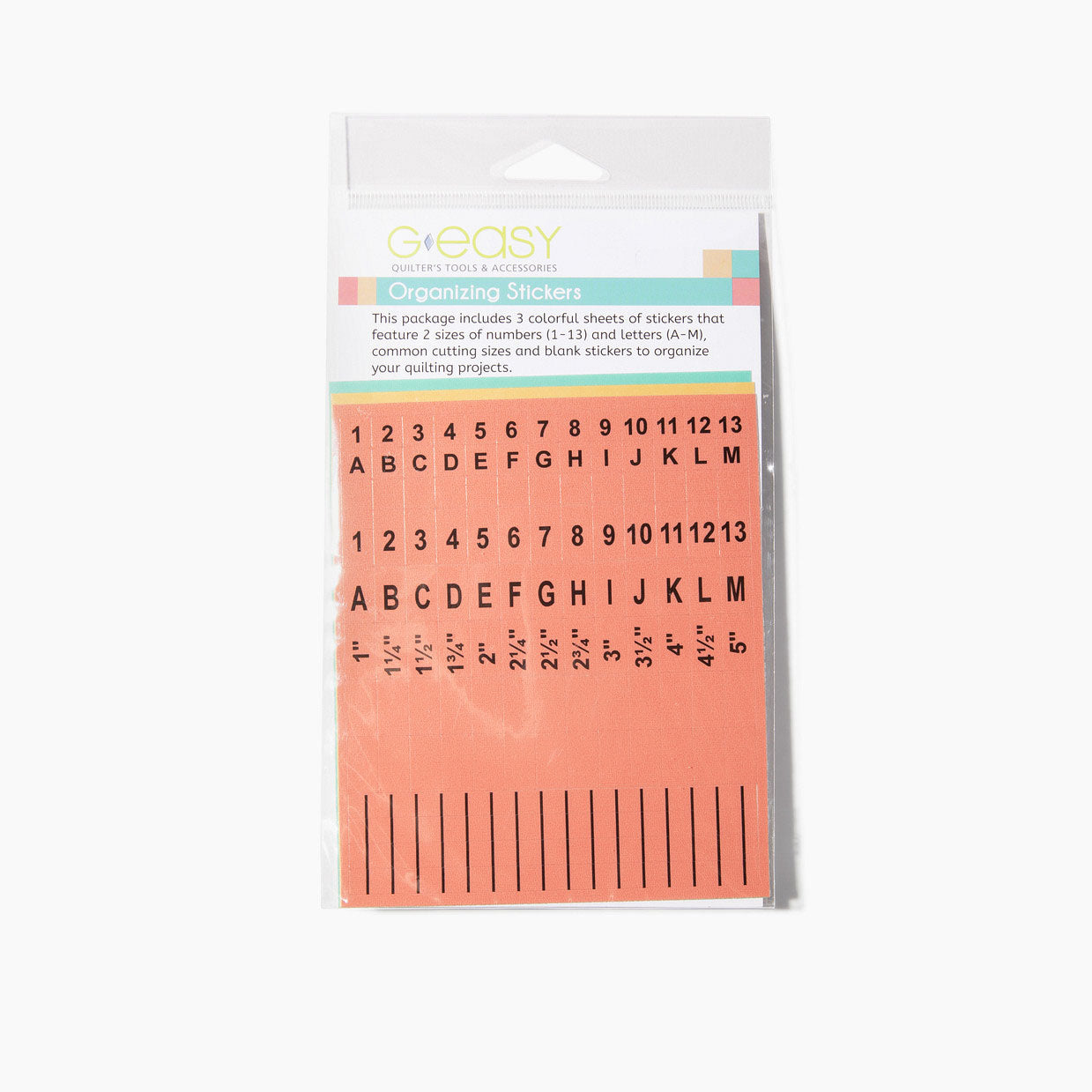 GE Designs GEasy Organizing Stickers — Reusable Vinyl Project Organization Labels for Quilters