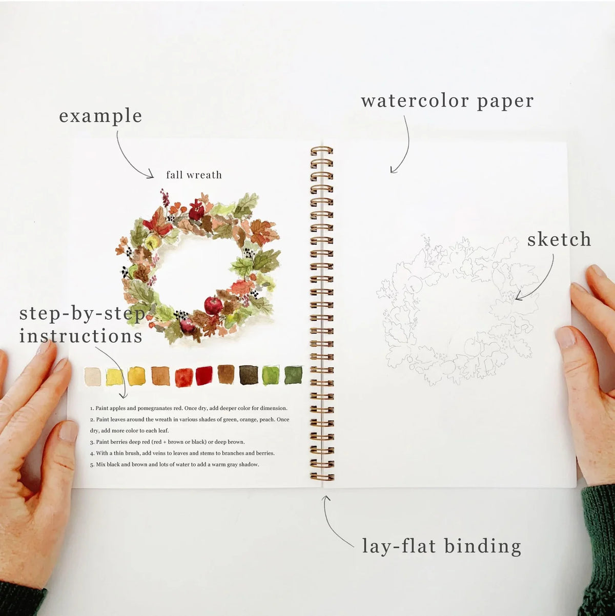 Autumn Watercolor Workbook – 12 Step-by-Step Painting Projects