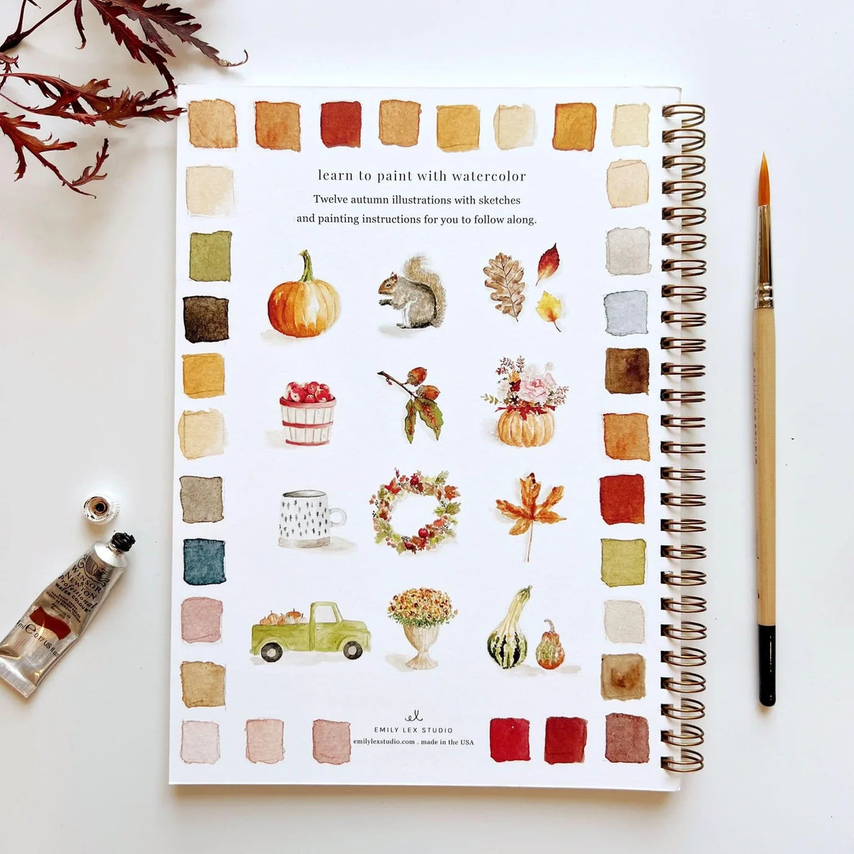 Autumn Watercolor Workbook – 12 Step-by-Step Painting Projects