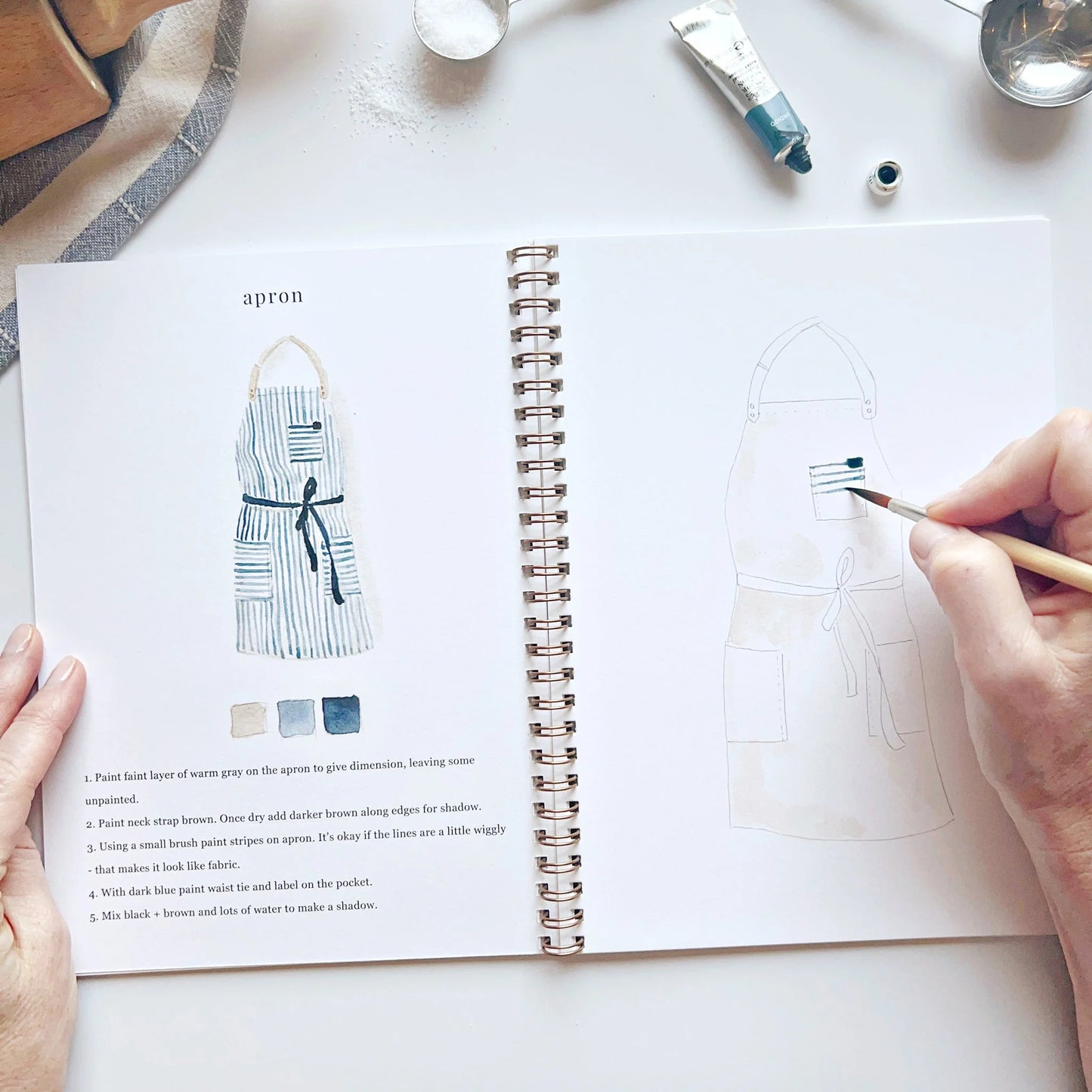 Emily Lex Studio Baking Watercolor Workbook — 12 Step-by-Step Kitchen and Baking Paintings